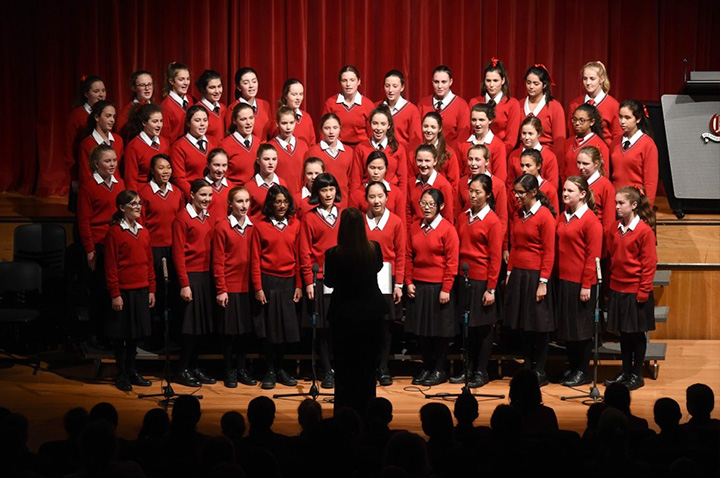 Group of students performing